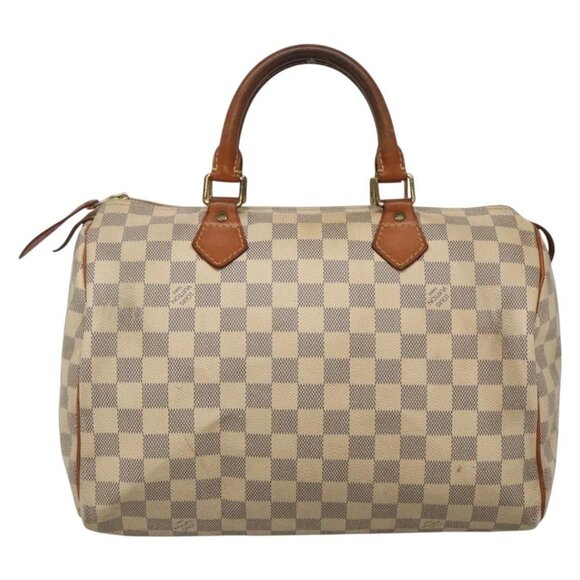 LOUIS VUITTON Damier Azur Speedy 30 Hand Bag N41533 LV Auth 135479 - Picture 3 of 16